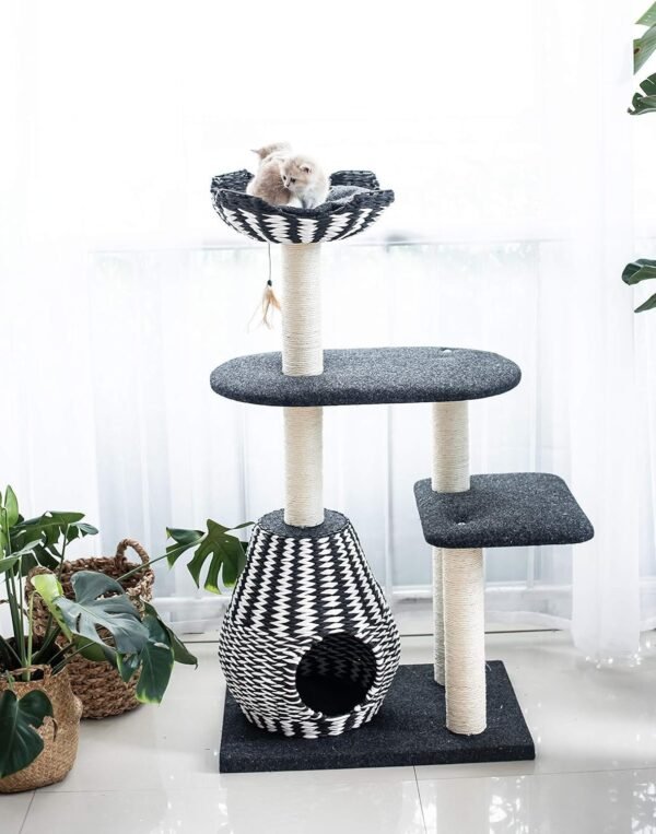 Petpals Aesthetic Sustainable Large Cat Tree Scratching Post - Image 4